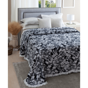 Colcha Chenille Canelada Valentina 2.20 x 2.40 M Chumbo